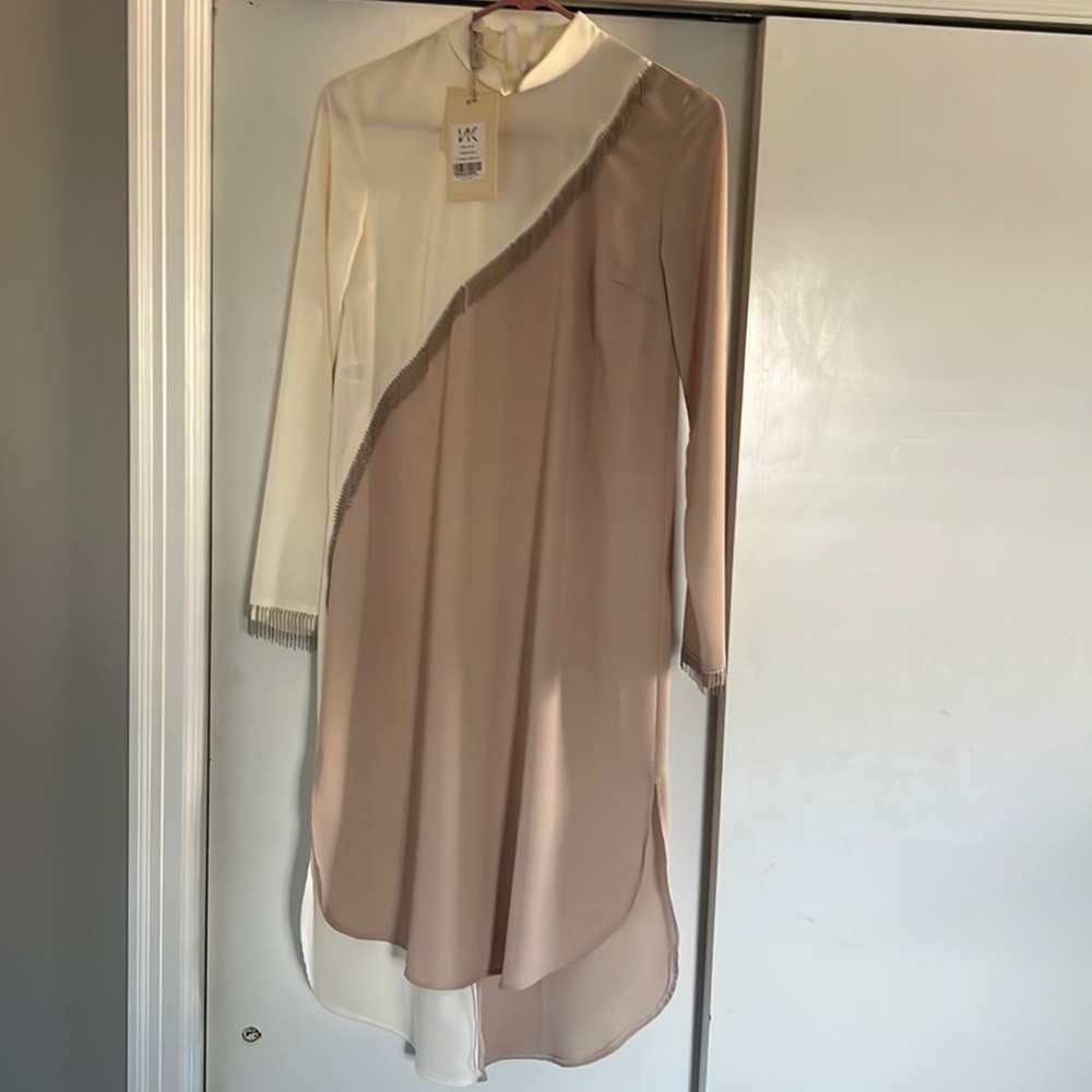 Cream & Tan Long Tunic